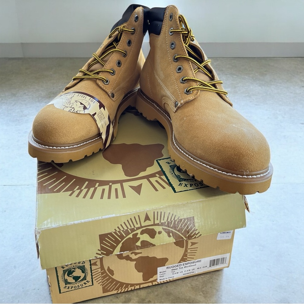 BRAND NEW NEVER WORN Men’s Steel Toe Work Boots - SZ 12 M